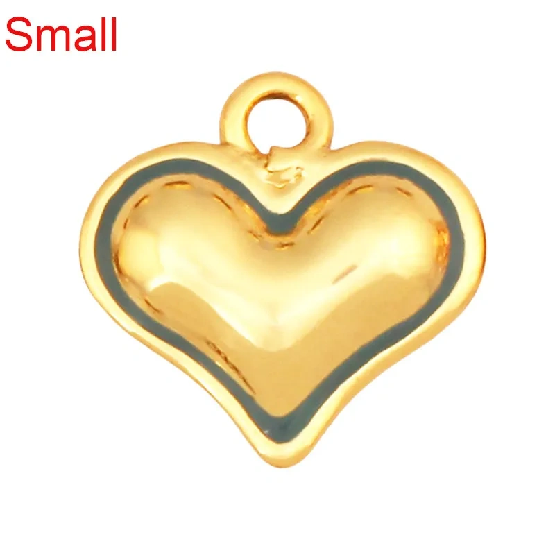 Trendy Love Heart Gesture Charm Pendant,18K Real Gold Plated Jewelry Necklace Bracelet Making Components Findings Supplies R37