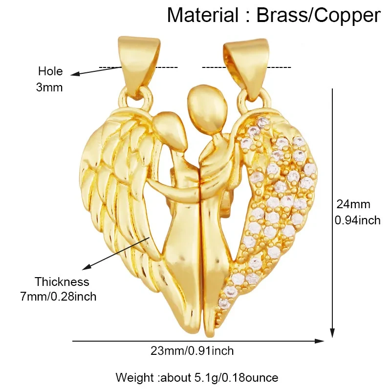 Colourful Drip Oil Love Heart Shape Zircon Charm Pendant,Trendy 18K Real Gold Plated Jewelry Necklace Bracelet DIY Supplies R40