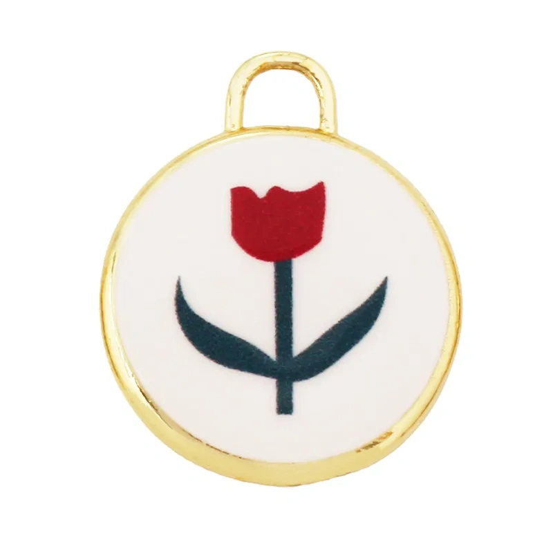 Trendy European Style Handmade Ceramic Necklace Charm Clover Heart Boot Charm Pendant,DIY Jewelry Necklace Bracelet Supplies R40