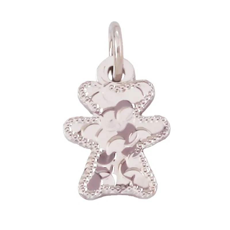 Trendy Love Heart Star Butterfly Bear Clover Charm Pendant,18K Real Gold Plated Jewelry Necklace Bracelet DIY Making Supply R26