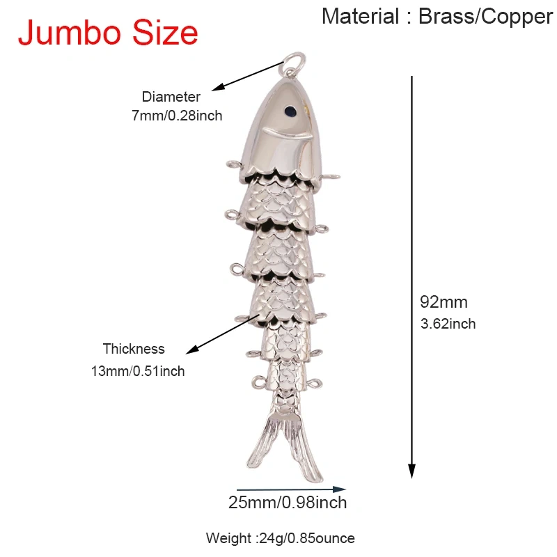 Jumbo Large Enamel Colourful Fish Lobster Shell Pendant,18K Real Gold Silver Plated Zircon Jewelry Finding Supplies R01
