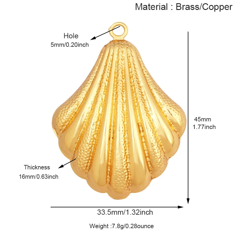 Jumbo Large Enamel Colourful Fish Lobster Shell Pendant,18K Real Gold Silver Plated Zircon Jewelry Finding Supplies R01