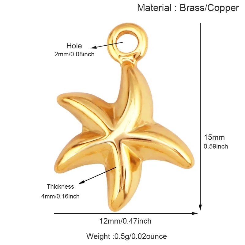 Ocean Animal Charm Pendant For Necklace , Trendy Lobster Shell Crab Starfish Ins Style Jewelry Finding Components Supplies R07