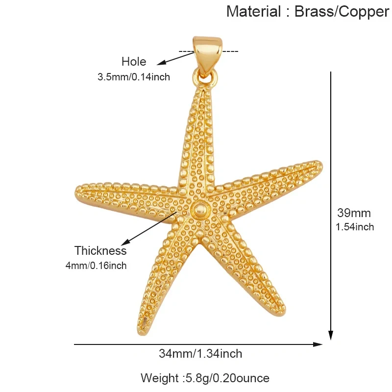 Ocean Animal Charm Pendant For Necklace , Trendy Lobster Shell Crab Starfish Ins Style Jewelry Finding Components Supplies R07