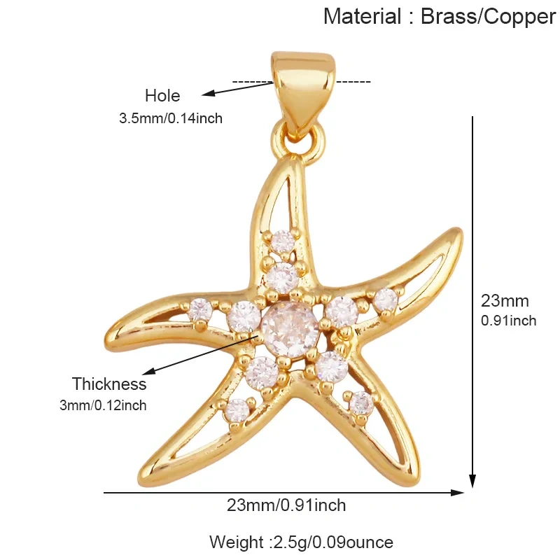 Ocean Animal Charm Pendant For Necklace , Trendy Lobster Shell Crab Starfish Ins Style Jewelry Finding Components Supplies R07