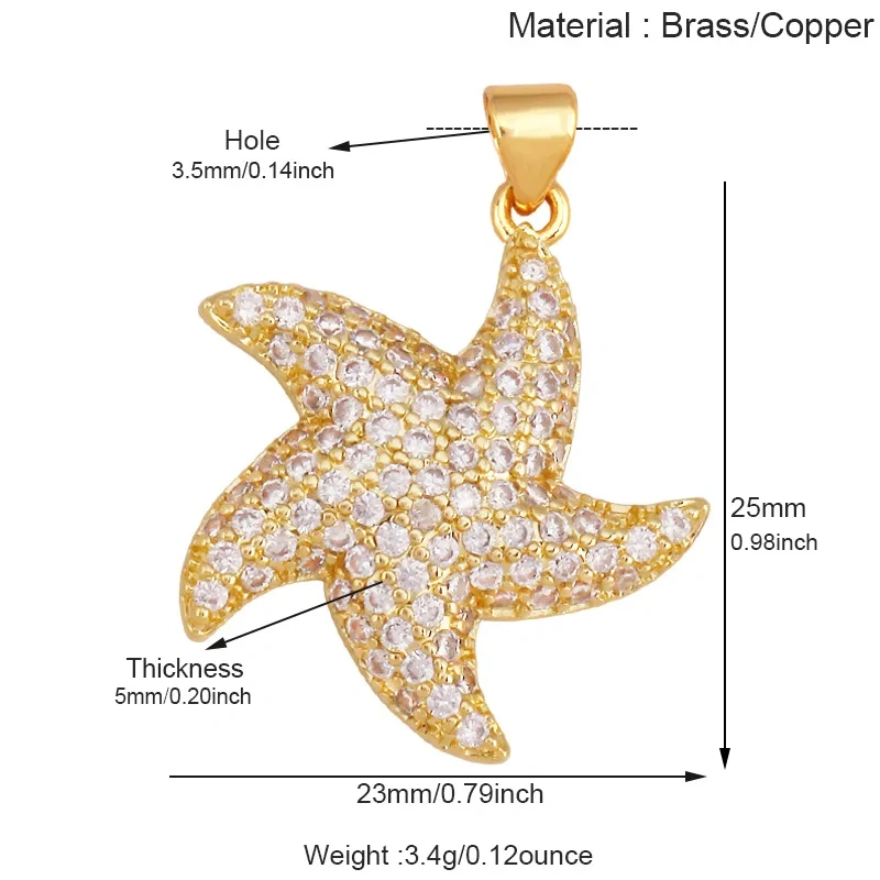 Ocean Animal Charm Pendant For Necklace , Trendy Lobster Shell Crab Starfish Ins Style Jewelry Finding Components Supplies R07