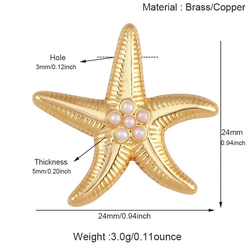 Ocean Animal Charm Pendant For Necklace , Trendy Lobster Shell Crab Starfish Ins Style Jewelry Finding Components Supplies R07