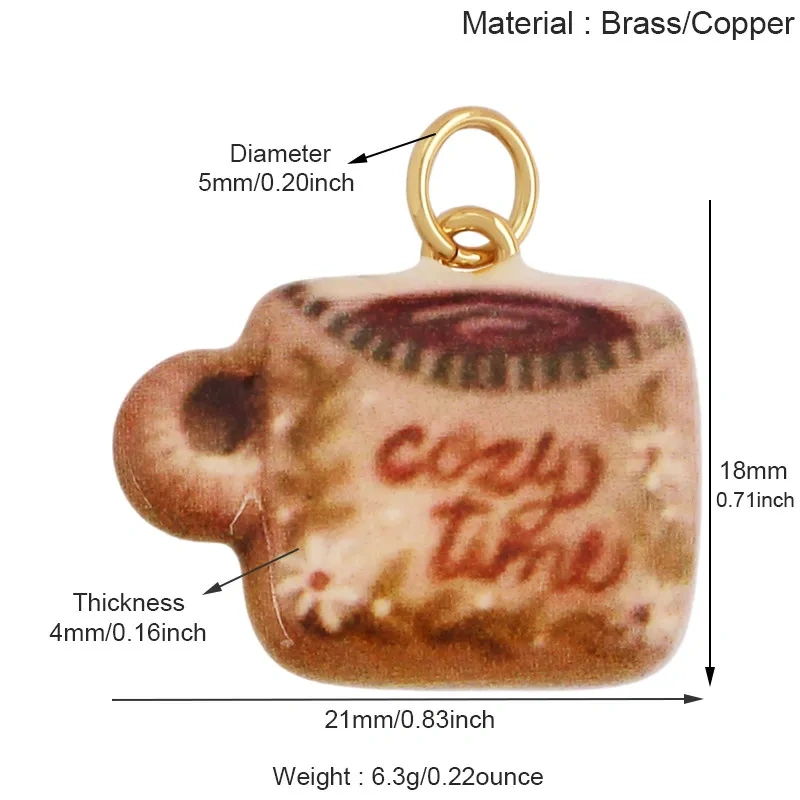 Vintage Style Cup Beauty Dog  Monster Bird Snake Envelope Strawberry Heart Brass Charm Pendant, Handy Craft Necklace Supply R63