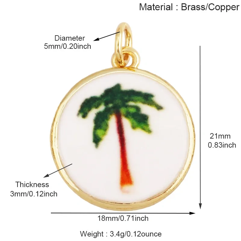 Coconut Tree Sun Fish Bird Flower Shell Cocktail Wine Cup Croissant Bowknot CrabBalloon Lobster Snail Duck Crab Cherry CharmsR59