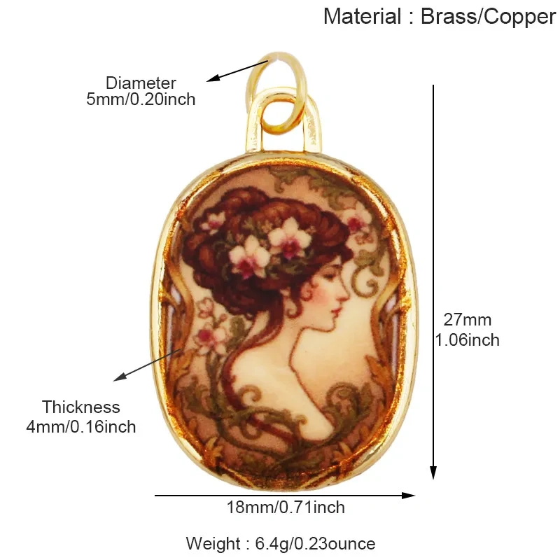 Vintage Style Cup Beauty Dog  Monster Bird Snake Envelope Strawberry Heart Brass Charm Pendant, Handy Craft Necklace Supply R63