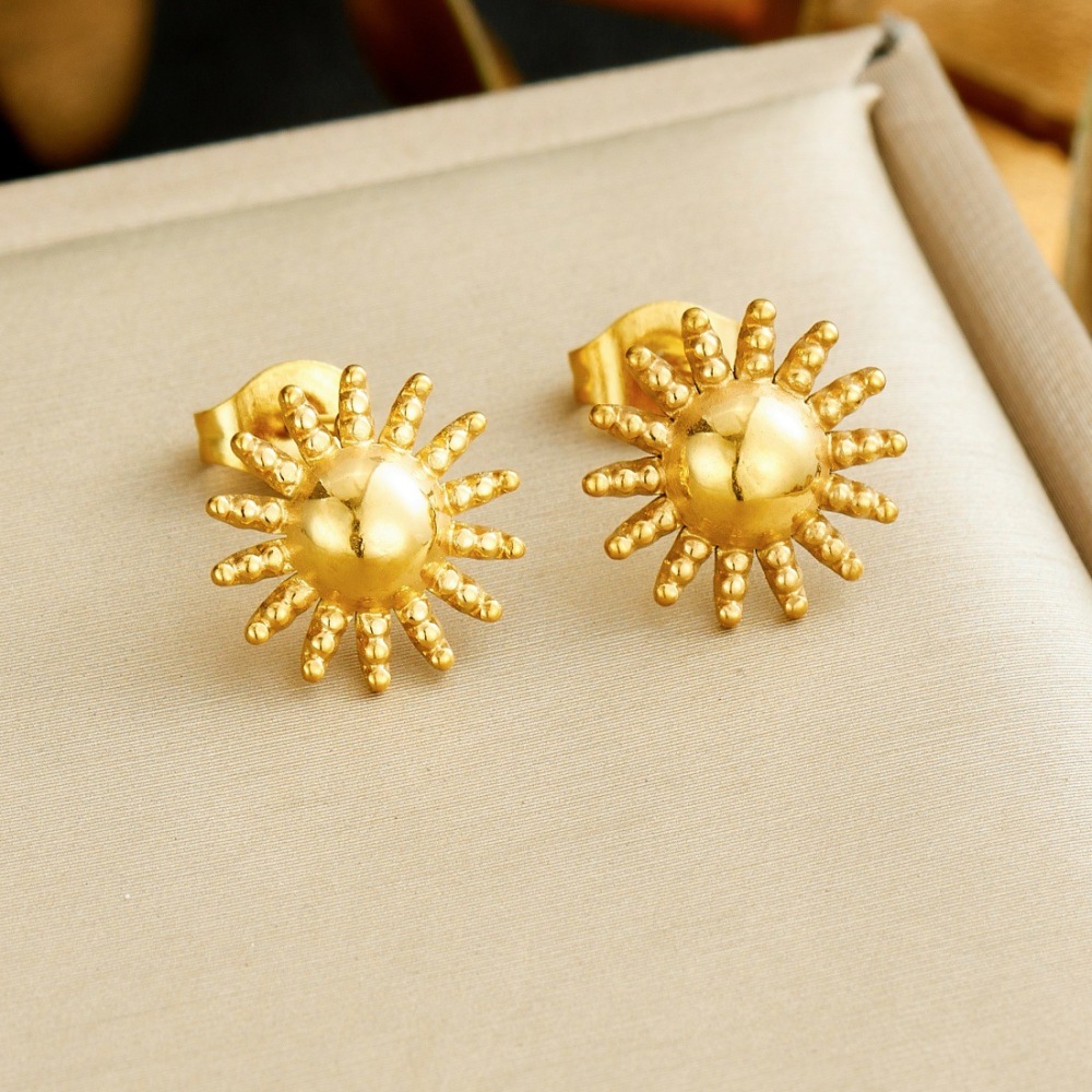 Cross-border fashion exquisite minimalist diamond-encrusted star moon sun gold-plated stainless steel accessories chain jewelry set