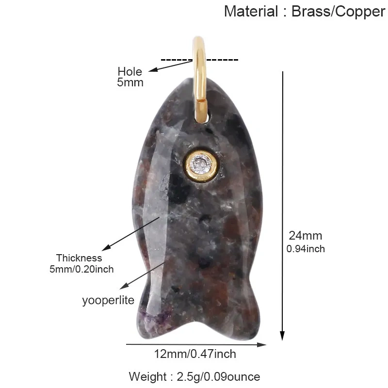 Natural Semi Precious Stone Pendant Amazonite Amethyst Labradorite Carnelian Onyx Jade Fish Conch Charm Necklace For Women R85