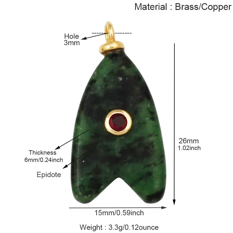 Trendy Semi-precious Stone Fish Conch Shell Charm Pendant,Turquoise Amethyst Strawberry Quartz Agate Jade DIY Jewelry Making R43