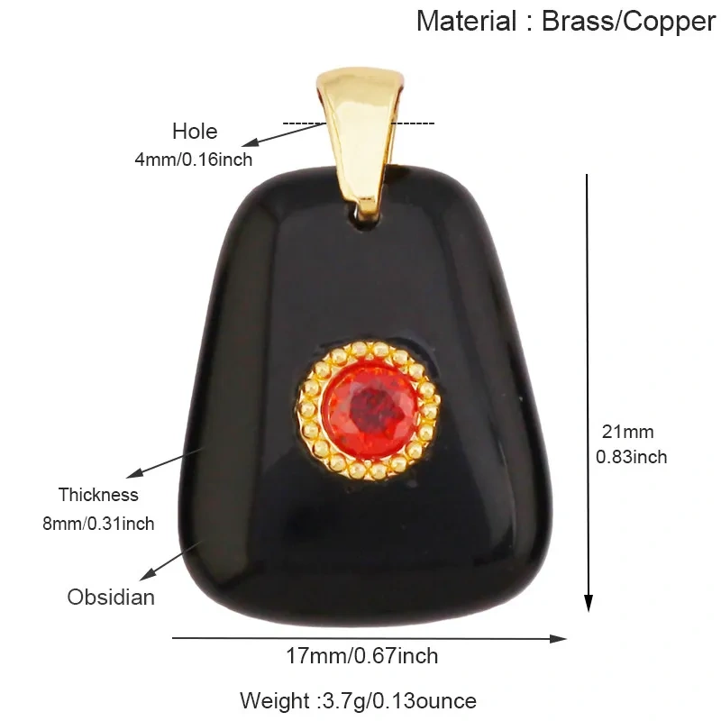 Natural Gemstone Pendants Turquoise Lapis Amethyst Quartz,Water Drop Oval Round Geometric Charm DIY Jewelry Making Supplies R88
