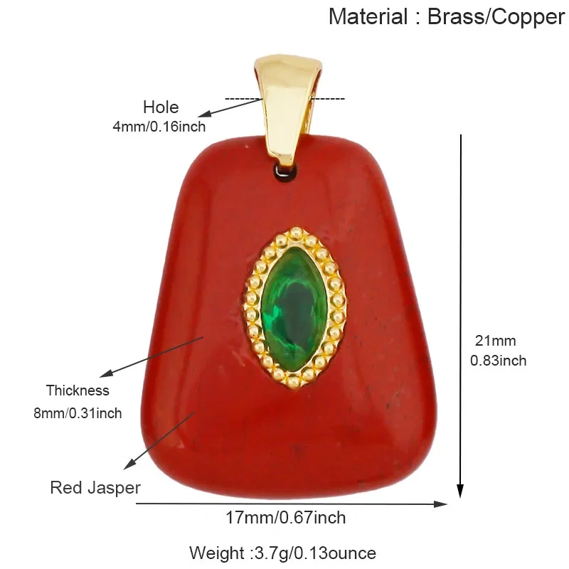 Natural Gemstone Pendants Turquoise Lapis Amethyst Quartz,Water Drop Oval Round Geometric Charm DIY Jewelry Making Supplies R88