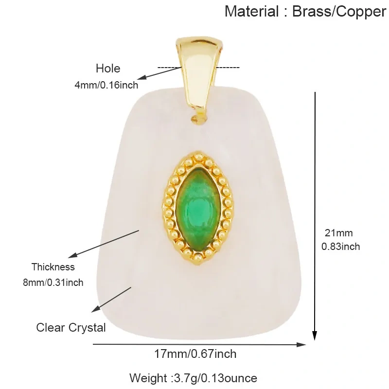 Natural Gemstone Pendants Turquoise Lapis Amethyst Quartz,Water Drop Oval Round Geometric Charm DIY Jewelry Making Supplies R88