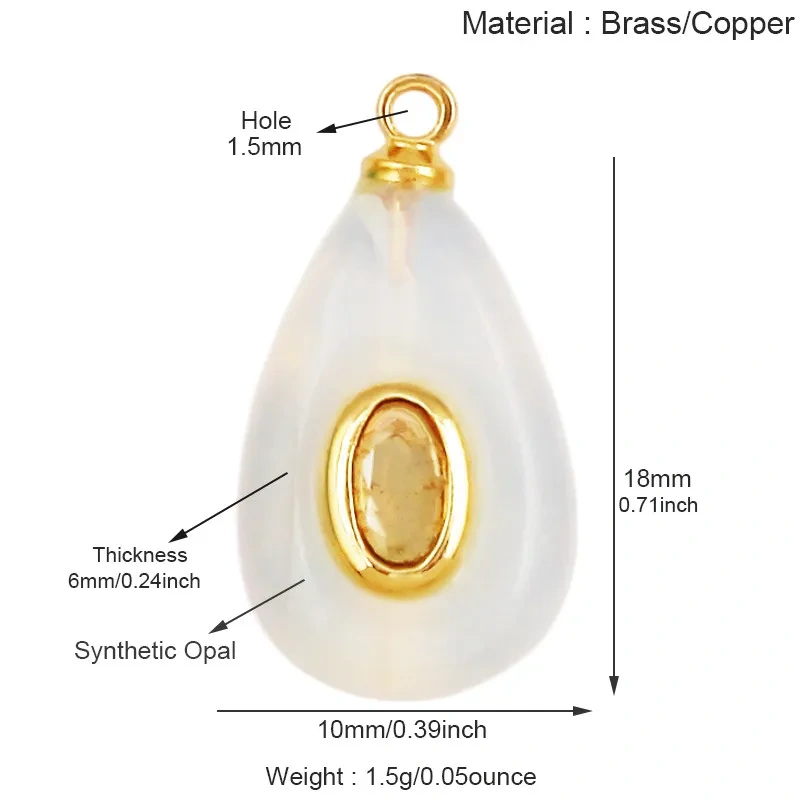Natural Gemstone Pendants Turquoise Lapis Amethyst Quartz,Water Drop Oval Round Geometric Charm DIY Jewelry Making Supplies R88