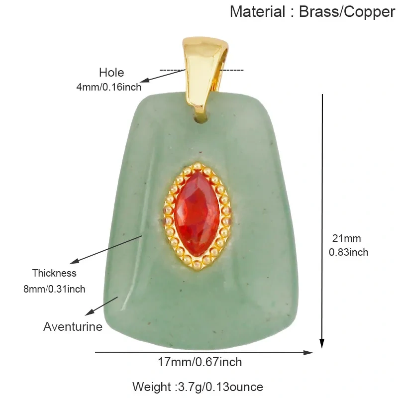Natural Gemstone Pendants Turquoise Lapis Amethyst Quartz,Water Drop Oval Round Geometric Charm DIY Jewelry Making Supplies R88