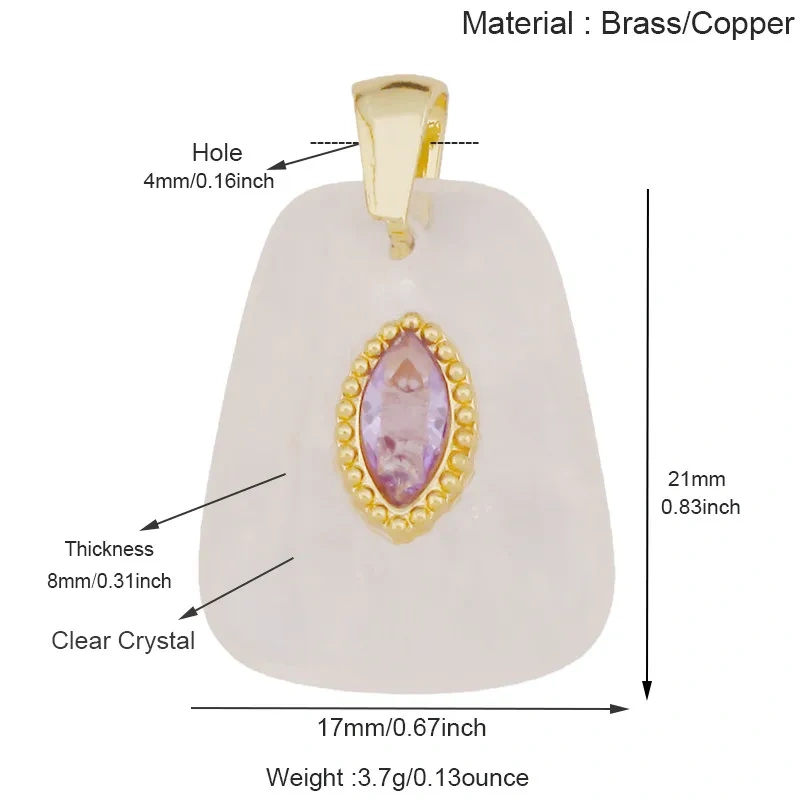 Natural Gemstone Pendants Turquoise Lapis Amethyst Quartz,Water Drop Oval Round Geometric Charm DIY Jewelry Making Supplies R88
