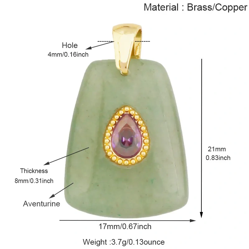 Natural Gemstone Pendants Turquoise Lapis Amethyst Quartz,Water Drop Oval Round Geometric Charm DIY Jewelry Making Supplies R88