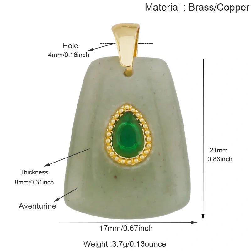 Natural Gemstone Pendants Turquoise Lapis Amethyst Quartz,Water Drop Oval Round Geometric Charm DIY Jewelry Making Supplies R88