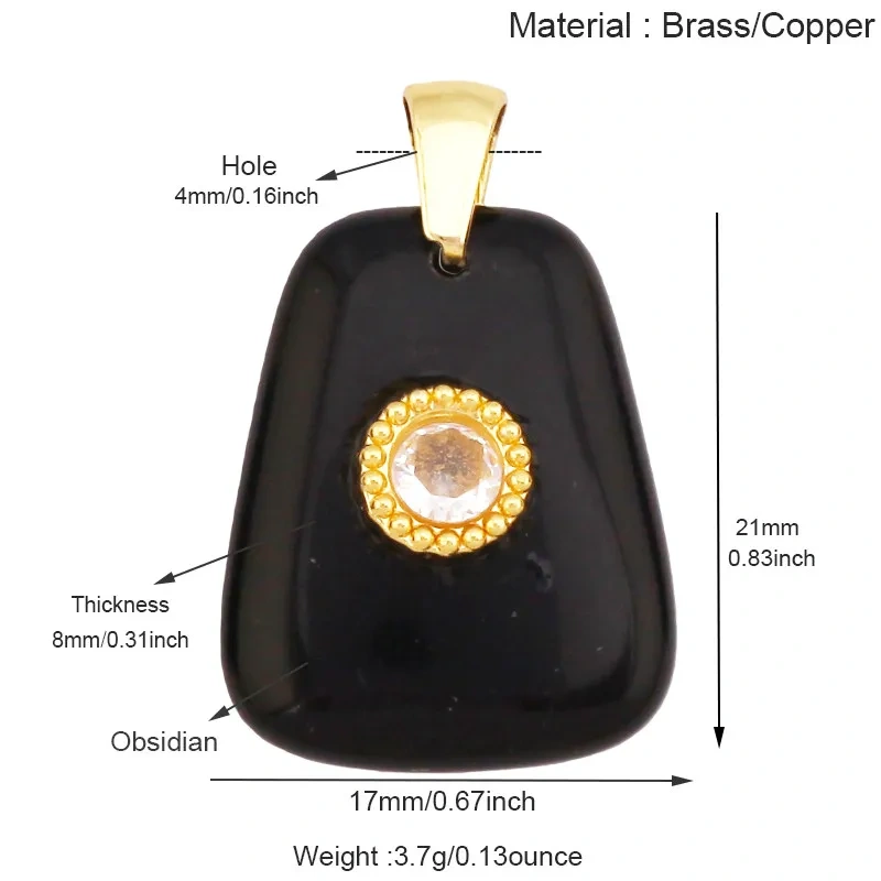 Natural Gemstone Pendants Turquoise Lapis Amethyst Quartz,Water Drop Oval Round Geometric Charm DIY Jewelry Making Supplies R88
