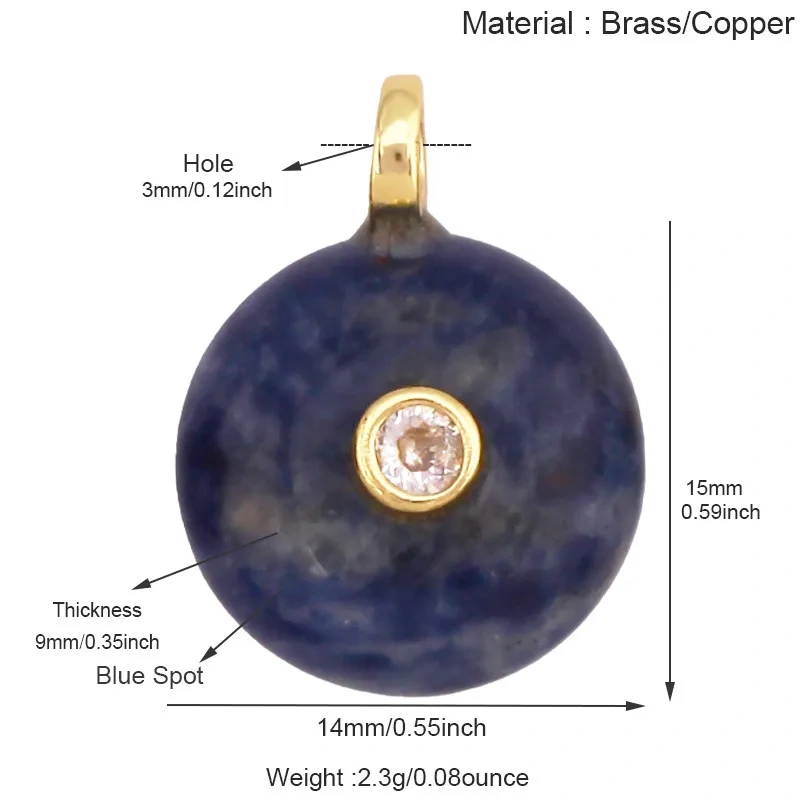 Natural Gemstone Pendants Turquoise Lapis Amethyst Quartz,Water Drop Oval Round Geometric Charm DIY Jewelry Making Supplies R88