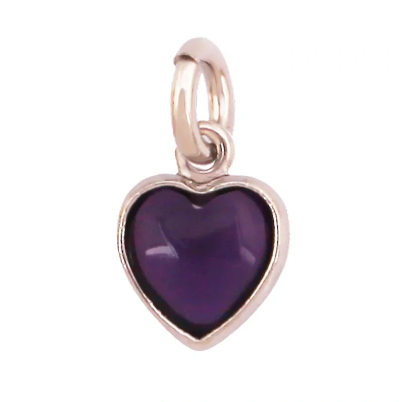 Trendy Red Love Heart Charm Pendant,Colorful Pure Copper Drip Oil Inlaid Zircon Necklace Bracelet Jewelry Accessories Supply R35
