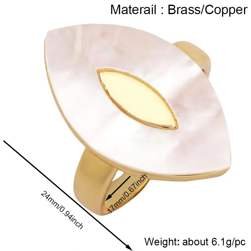Trendy Shell Star Moon Lightning Butterfly Heart Finger Ring,Geometric Adjustable Open Real 18K Gold Plated Jewelry Supply P09