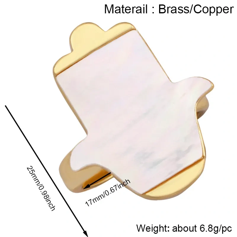 Trendy Shell Star Moon Lightning Butterfly Heart Finger Ring,Geometric Adjustable Open Real 18K Gold Plated Jewelry Supply P09