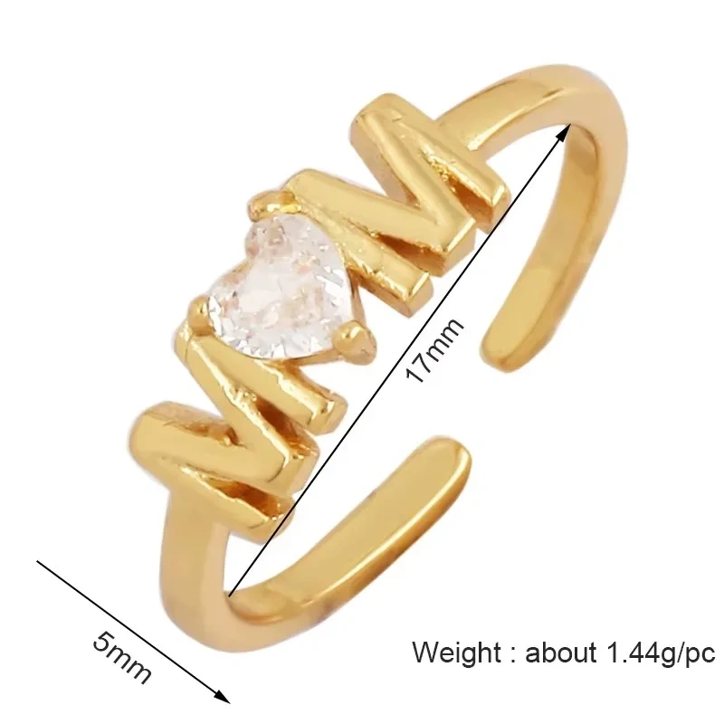 Trendy Shell Star Moon Lightning Butterfly Heart Finger Ring,Geometric Adjustable Open Real 18K Gold Plated Jewelry Supply P09