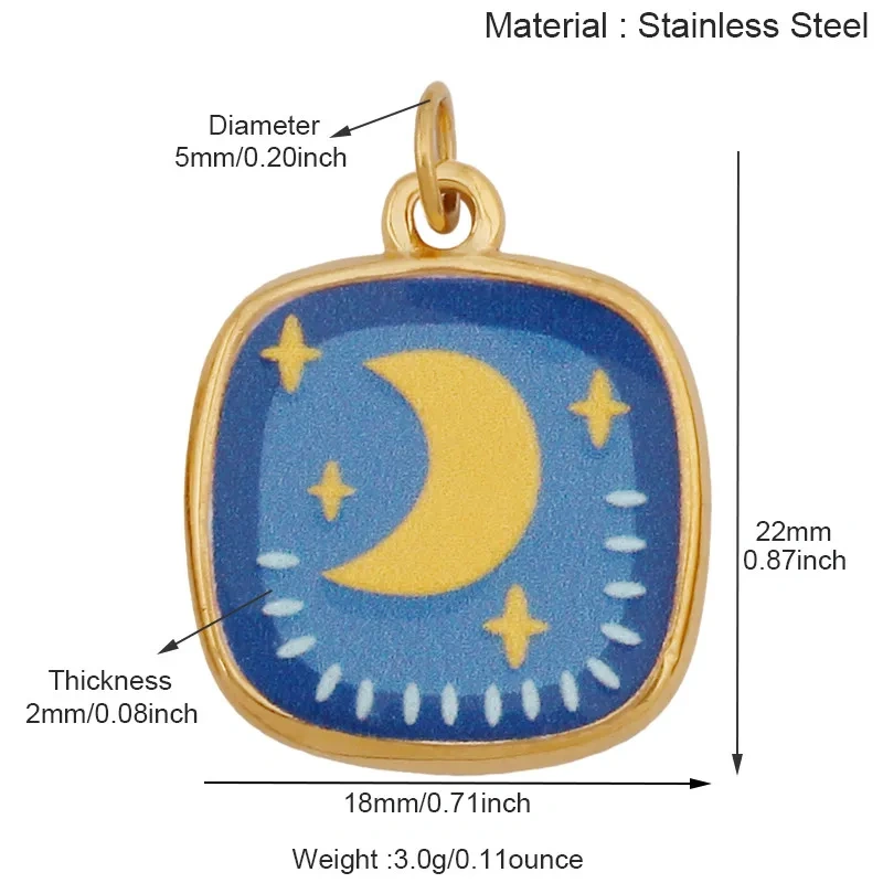 Fashion European American Stainless Steel Sun Star Moon Charm Pendant,Necklace Bracelet Jewelry Pendant Accessory Supply R70