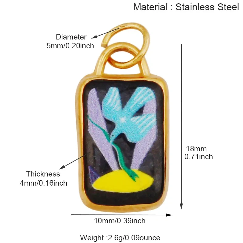 Stainless Steel Animal Insect Butterfly Beetle Swallow Bird Bee Charm Pendant,DIY Necklace Bracelet Jewelry Painted Supply R71