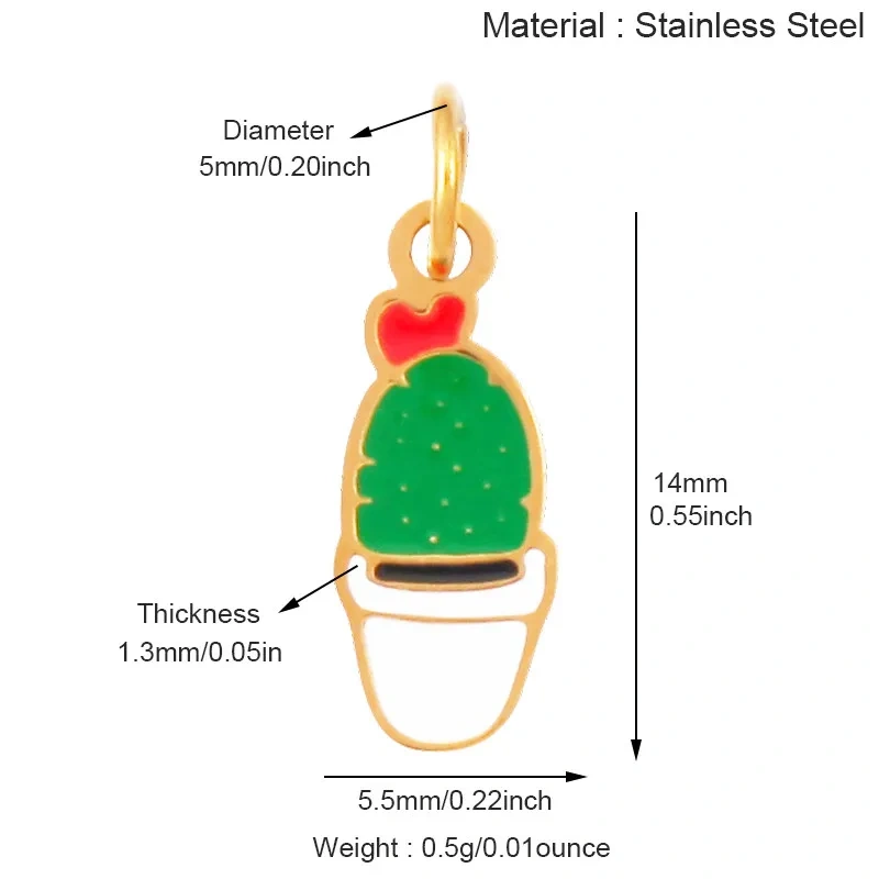 304 Stainless Steel Fruit Cherry Strawberry Banana Pineapple Apple Lemon Charm Pendant,Jewelry Necklace Bracelet DIY Supply R41