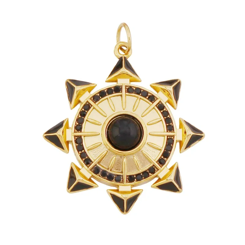 Fashion European American Stainless Steel Sun Star Moon Charm Pendant,Necklace Bracelet Jewelry Pendant Accessory Supply R70