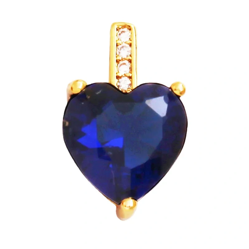 Trendy Cubic Zirconia Inlaid Heart Triangle Water Drop Geometric Pendant Charms,Small Minimalist DIY Necklace Jewelry Supply R04