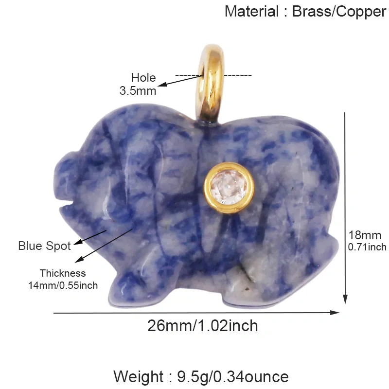 Natural Semi Precious Stone Cat Elephant Polar Bear Animal Charms Pendant,Rose Quartz Turquoise Crystal DIY Jewelry Supply R88