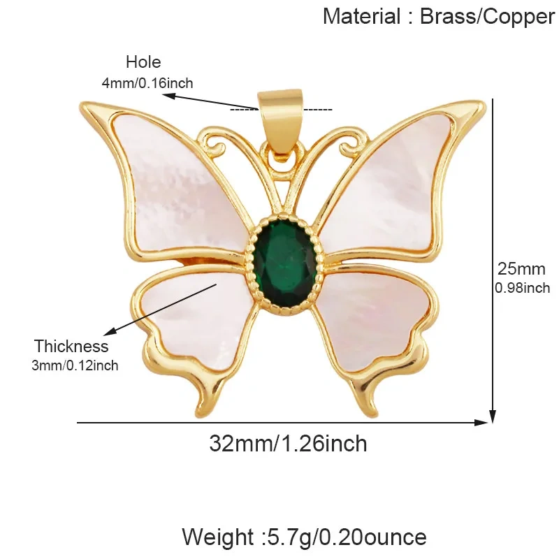 Trendy Butterfly Dragonfly Bird Bee Animal Charm Pendant,Real 18K Gold Plated Necklace Bracelet DIY Handmade Jewelry Supply R11