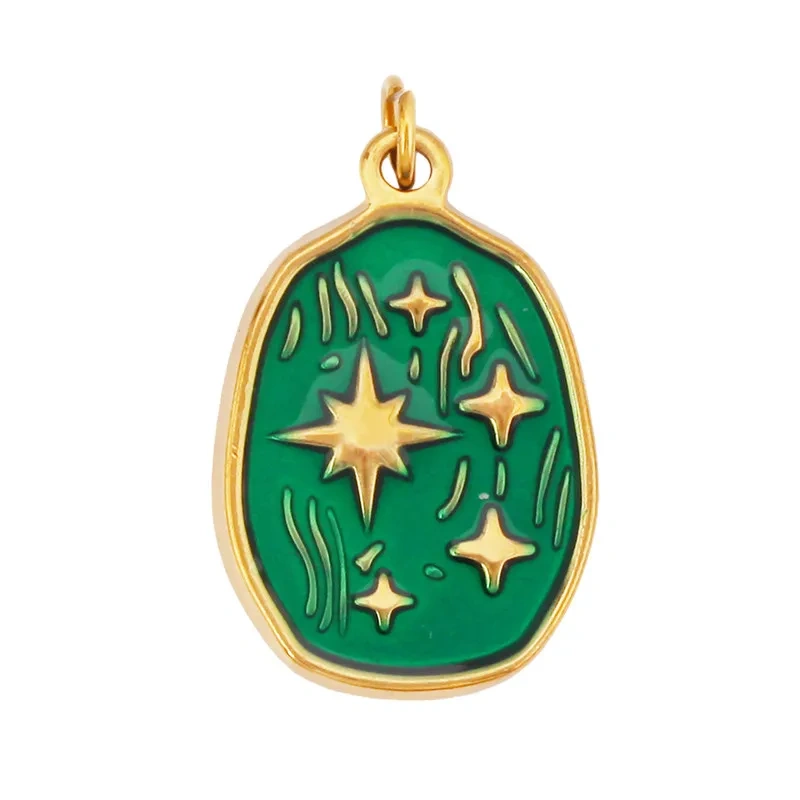 Trendy Stainless Steel Sun Star Apollo Colorful Charm Pendant,Handmade DIY Bracelet Necklace Jewelry Accessory Supplies R66