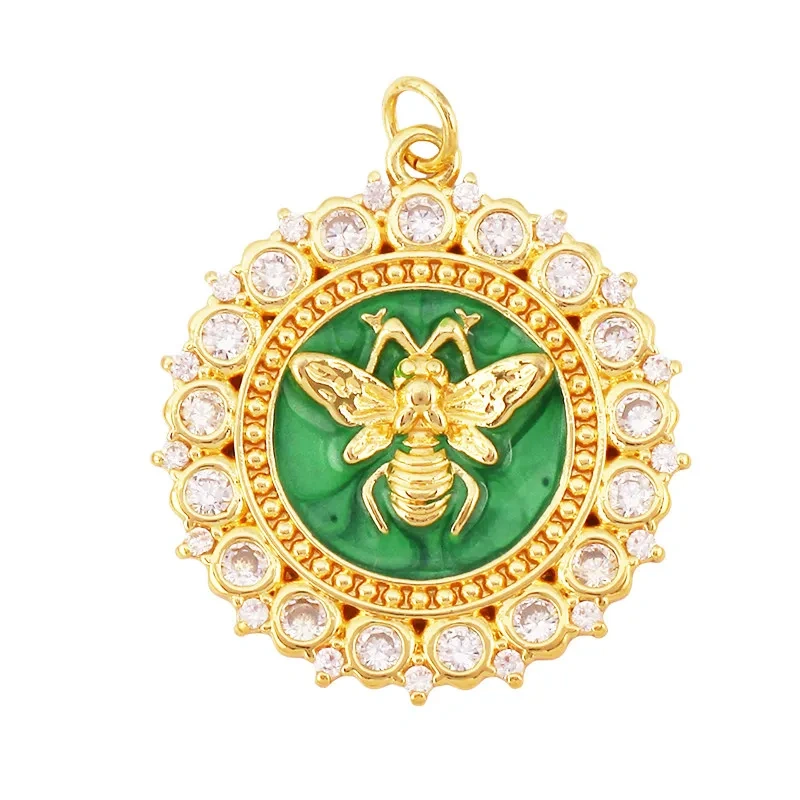 Trendy Butterfly Dragonfly Bird Bee Animal Charm Pendant,Real 18K Gold Plated Necklace Bracelet DIY Handmade Jewelry Supply R11
