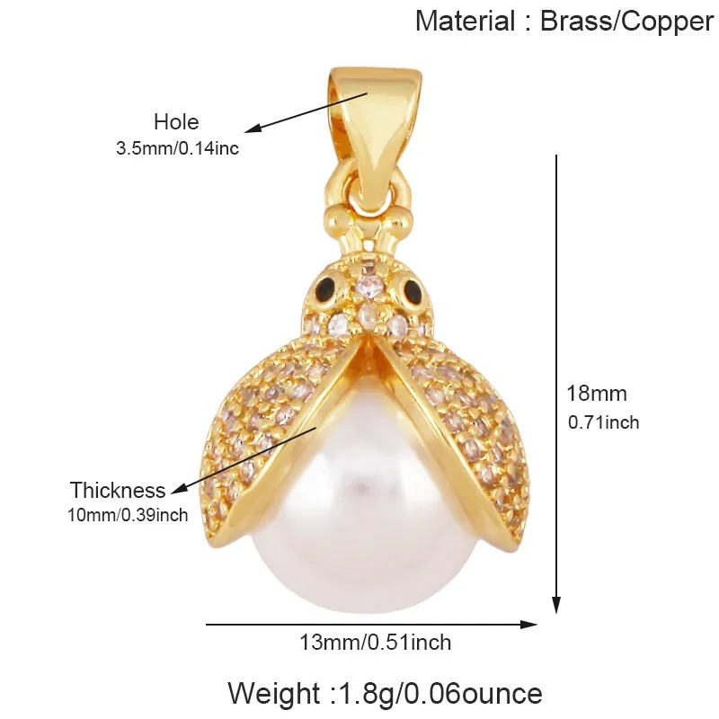 Trendy Butterfly Dragonfly Bird Bee Animal Charm Pendant,Real 18K Gold Plated Necklace Bracelet DIY Handmade Jewelry Supply R11