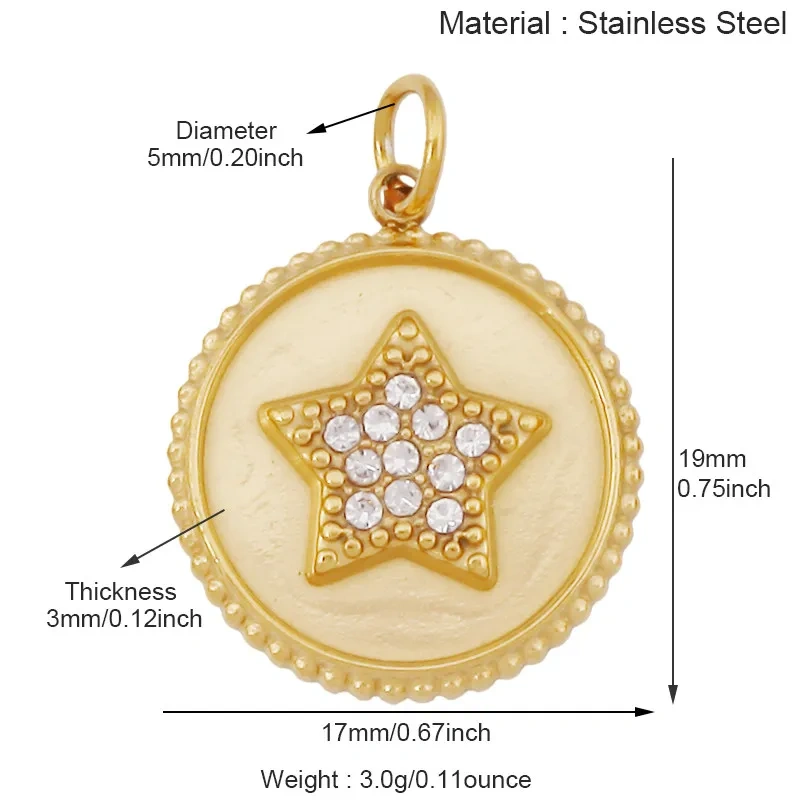 Trendy Stainless Steel Sun Star Apollo Colorful Charm Pendant,Handmade DIY Bracelet Necklace Jewelry Accessory Supplies R66