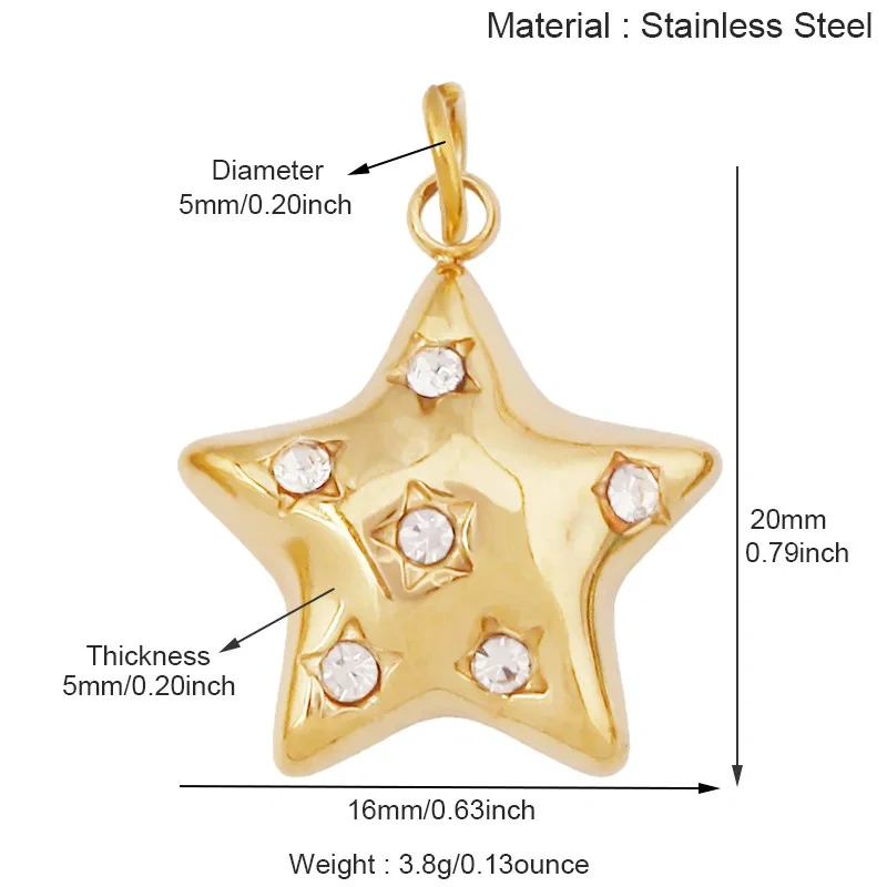 Trendy Stainless Steel Sun Star Apollo Colorful Charm Pendant,Handmade DIY Bracelet Necklace Jewelry Accessory Supplies R66