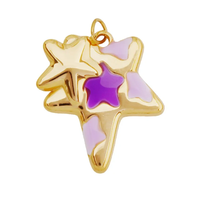 Trendy Stainless Steel Sun Star Apollo Colorful Charm Pendant,Handmade DIY Bracelet Necklace Jewelry Accessory Supplies R66