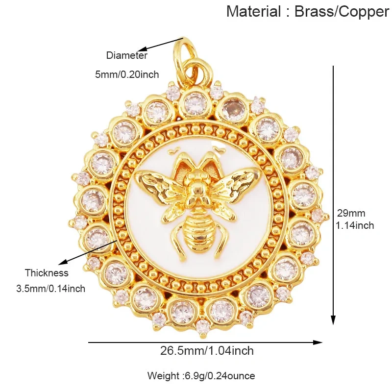 Trendy Butterfly Dragonfly Bird Bee Animal Charm Pendant,Real 18K Gold Plated Necklace Bracelet DIY Handmade Jewelry Supply R11