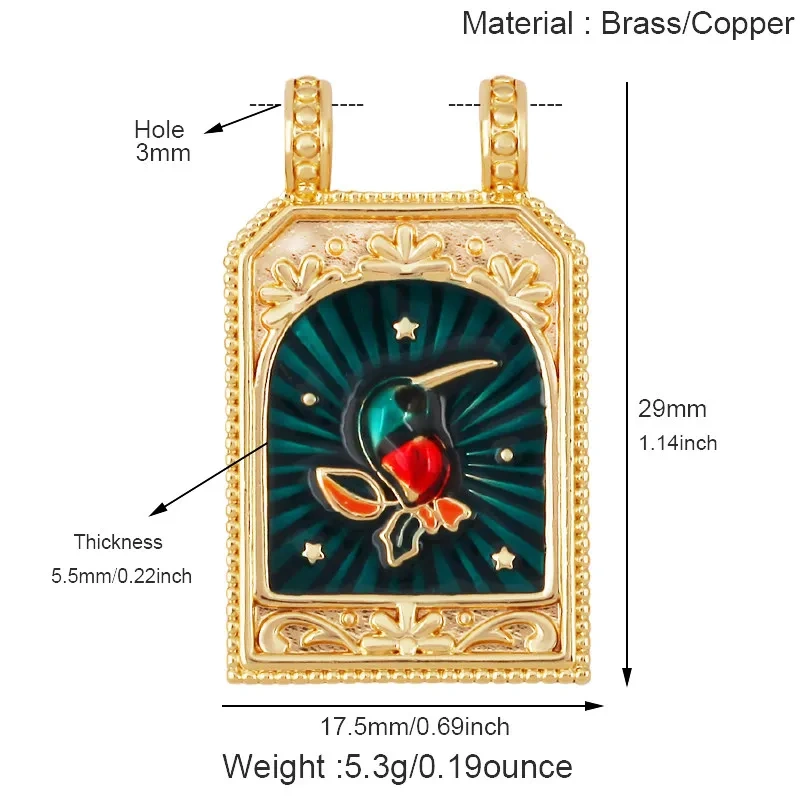 Trendy Butterfly Dragonfly Bird Bee Animal Charm Pendant,Real 18K Gold Plated Necklace Bracelet DIY Handmade Jewelry Supply R11