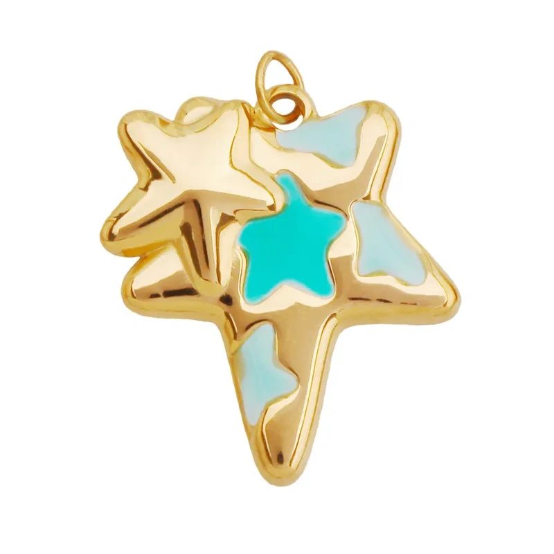 Trendy Stainless Steel Sun Star Apollo Colorful Charm Pendant,Handmade DIY Bracelet Necklace Jewelry Accessory Supplies R66