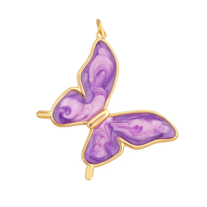 Trendy Butterfly Dragonfly Bird Bee Animal Charm Pendant,Real 18K Gold Plated Necklace Bracelet DIY Handmade Jewelry Supply R11
