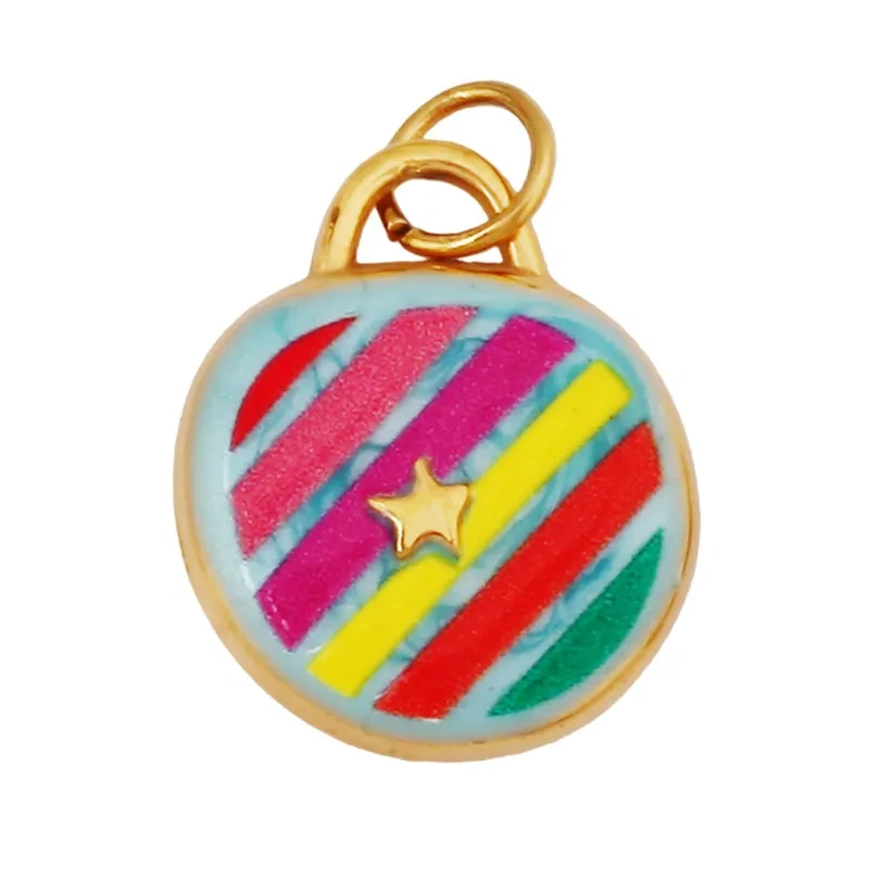 Trendy Stainless Steel Sun Star Apollo Colorful Charm Pendant,Handmade DIY Bracelet Necklace Jewelry Accessory Supplies R66