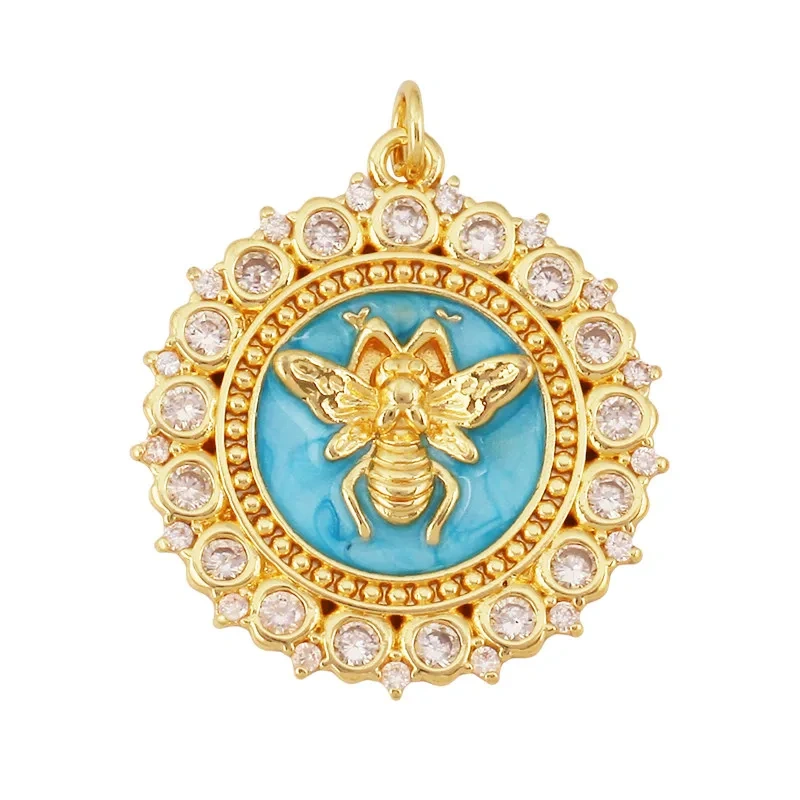 Trendy Butterfly Dragonfly Bird Bee Animal Charm Pendant,Real 18K Gold Plated Necklace Bracelet DIY Handmade Jewelry Supply R11